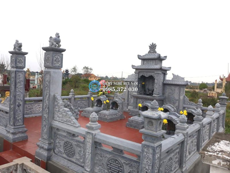 Lắp đặt lăng thờ đá đẹp tại Quang Thiện, Kim Sơn, Ninh Bình