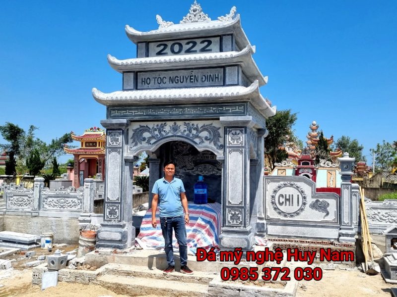 Công trình thi công lắp đặt khu Lăng mộ đá họ Nguyễn Đình 12 chi tại nghĩa trang xã Diễn Tháp – Diễn Châu – Nghệ An 2022